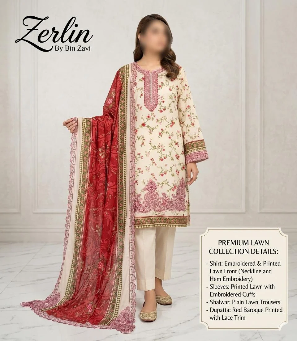 3piece Lawn Suit