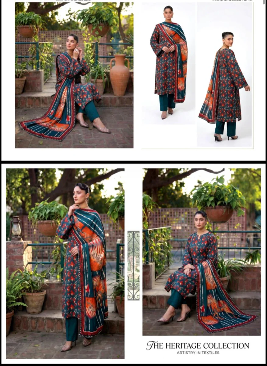Unstiched Lawn 3 Piece Suit