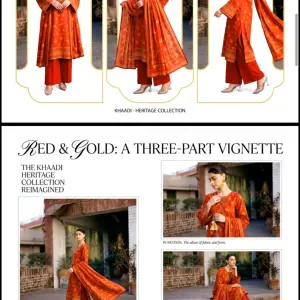 Unstiched Lawn 3 Piece Suit