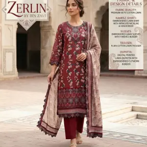 Unstiched 3 Piece Lawn Suit