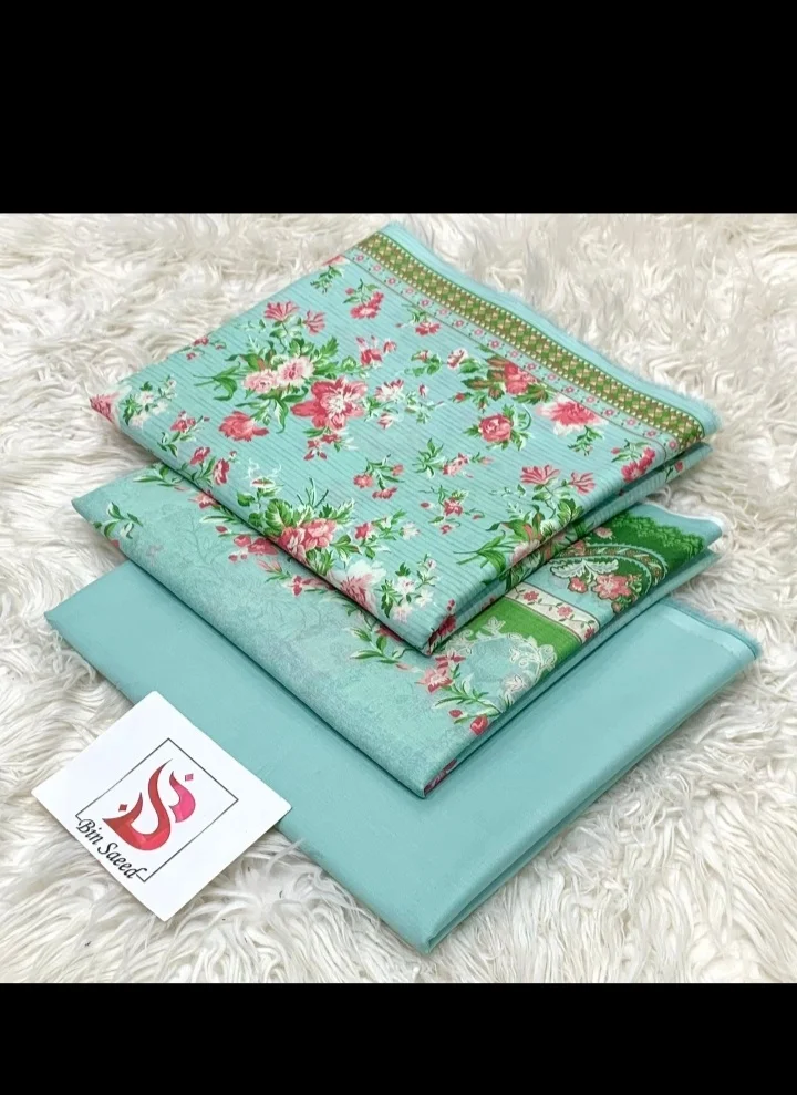 Unstiched Lawn 3 Piece
