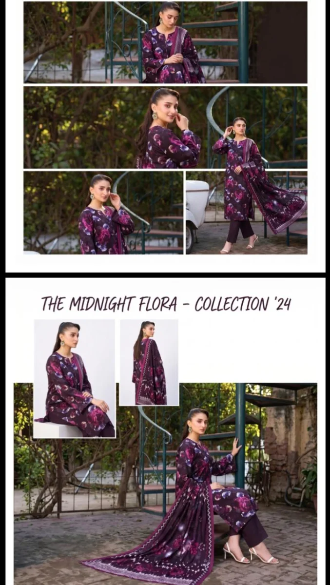 Unstiched Lawn 3piece Suit
