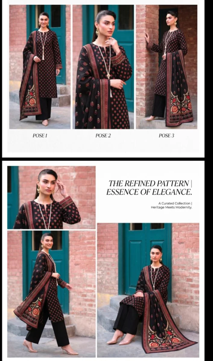 Unstiched Lawn 3 Piece Suit