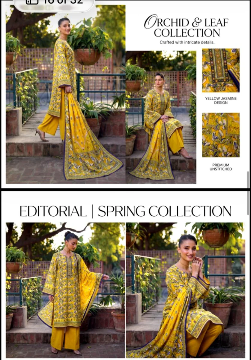 Unstiched 3-piece Lawn Suit